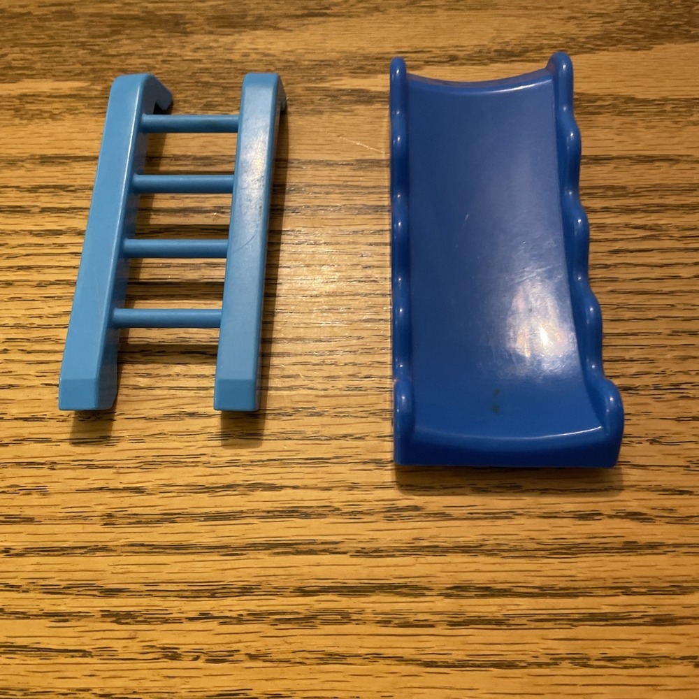 Lego‎ Duplo BLUE PLAYGROUND STRAIGHT SLIDE w/ STAIRS